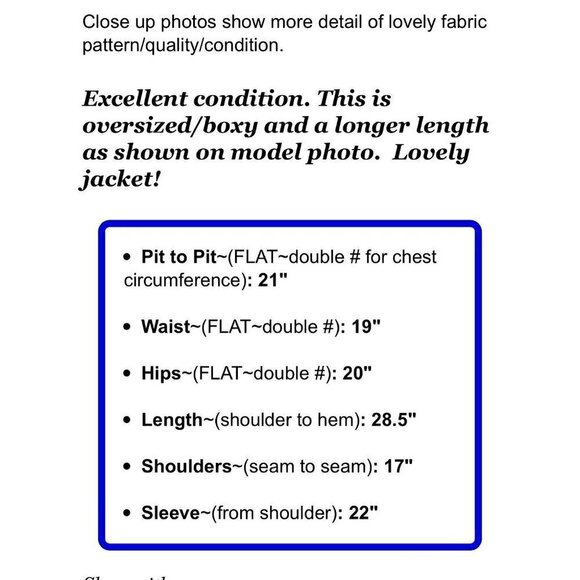 Kieley Kimmel Women Sz S Oversize Boxy Blazer Jacket Viscose Wool Lagenlook Blue - Picture 2 of 11